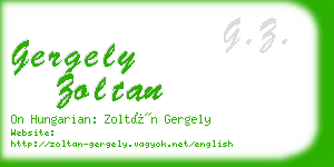 gergely zoltan business card